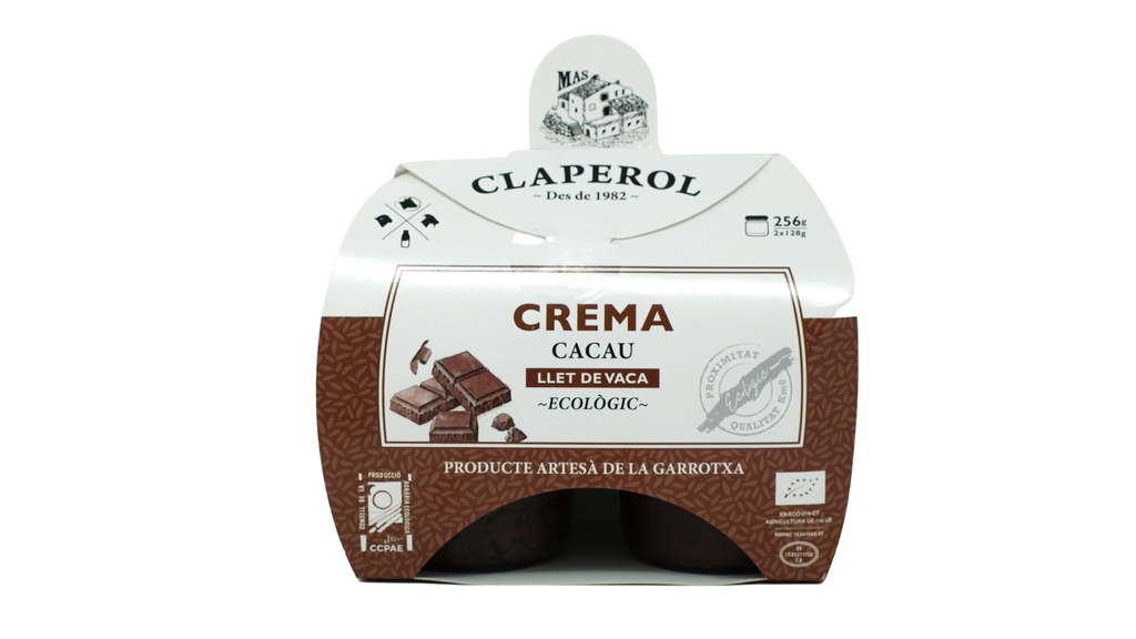 Crema De Xocolata Amb Llet Vaca Claperol 256 Gr ECO