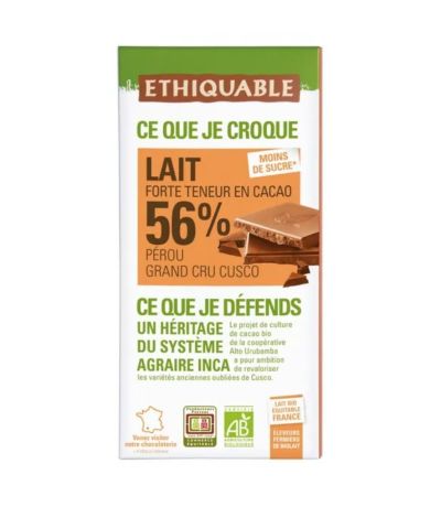 Xocolata amb llet Eathica 55% Perú ECO